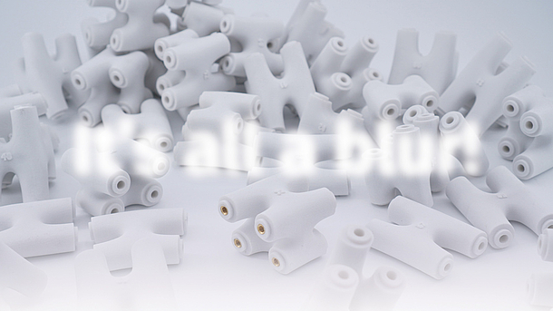 3D Druck Verbinder mit Text: It's all a blur