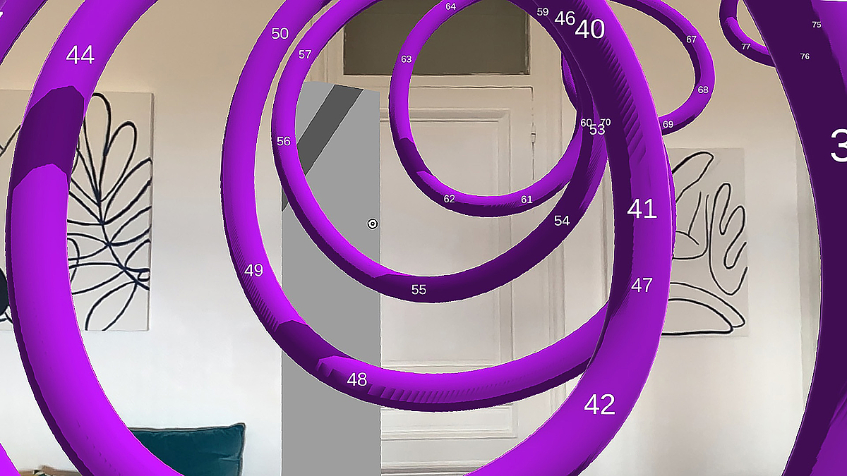 AR Spirale im Raum