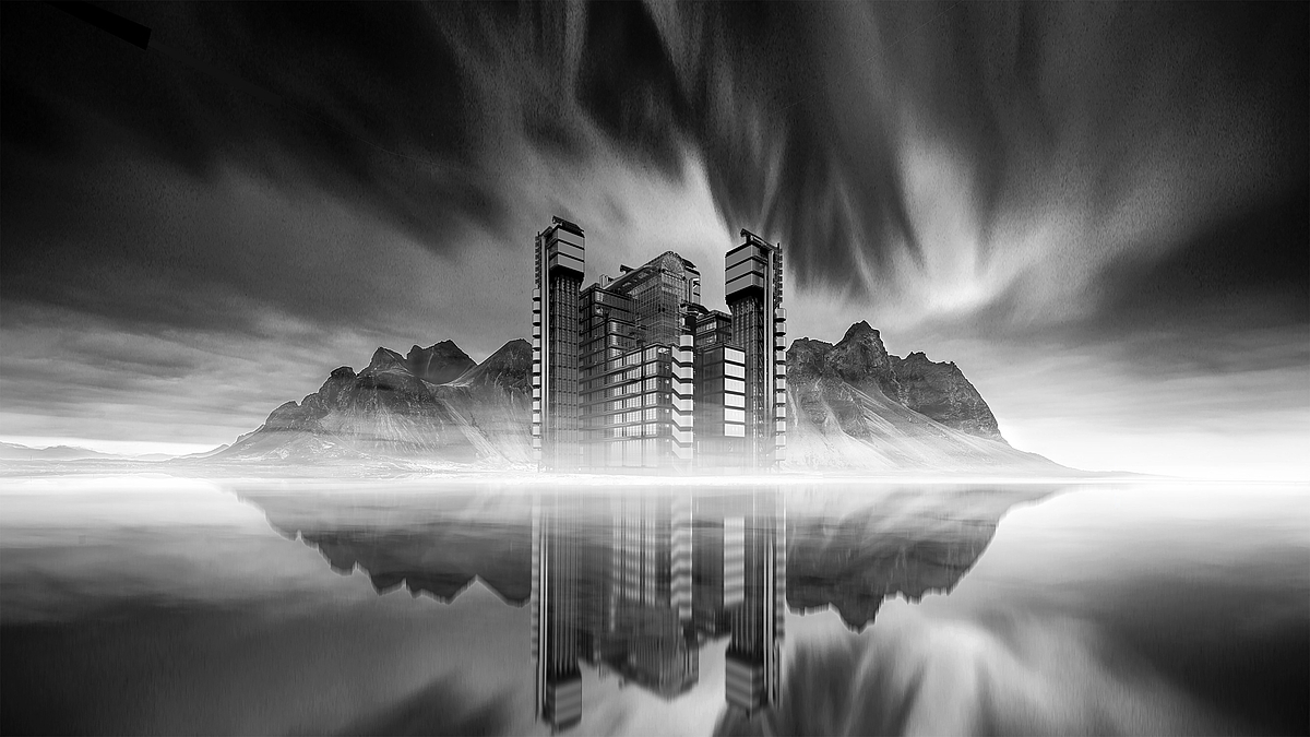 Studentisches Rendering inspiriert durch Michael Kenna