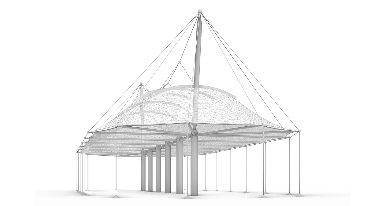 Siulation: Goodwood Racecourse Champagne Bar - Hopkins Architects