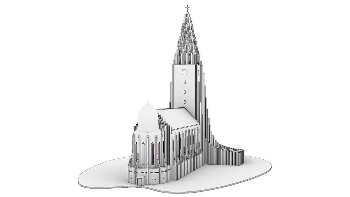 Rendering Hallgrimskirkja