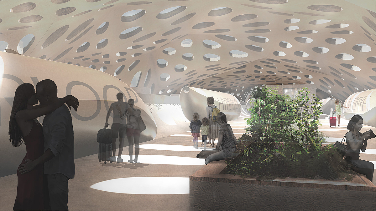 Rendering: Hyperloop Station