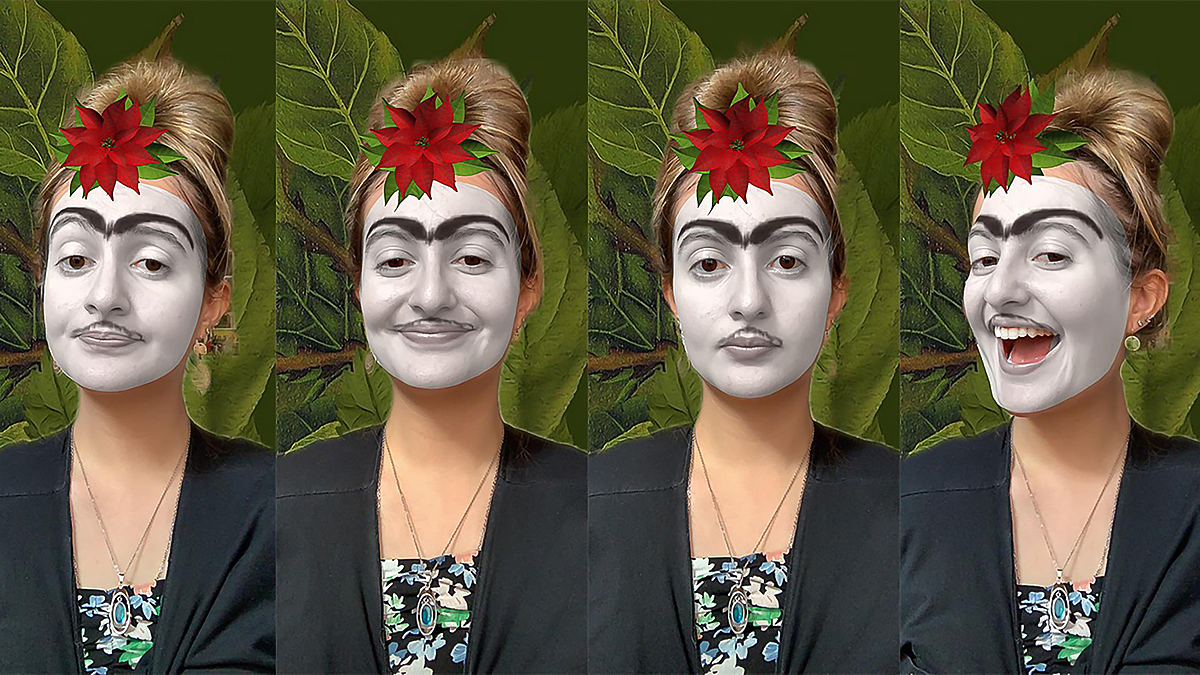 AR Gesichts Overlay - Frida Kahlo Style